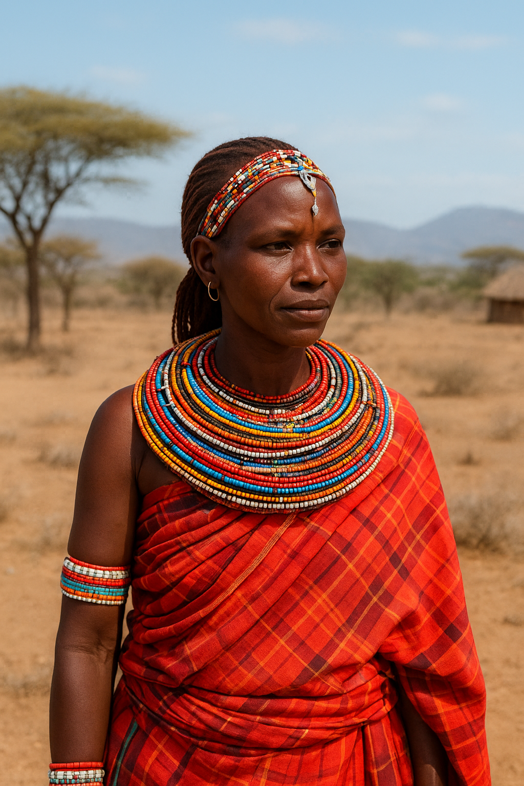 Samburu woman in traditional attire
